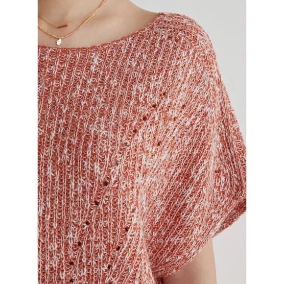 Anthropologie Pilcro Knit Tunic Sleeveless Sweater Red Rouge Size Medium - Picture 2 of 12